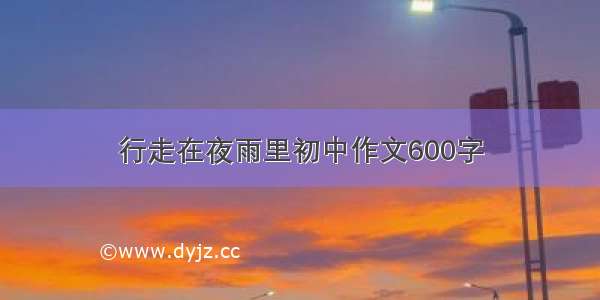 行走在夜雨里初中作文600字