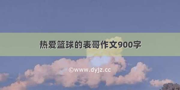 热爱篮球的表哥作文900字