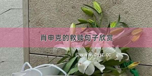 肖申克的救赎句子欣赏