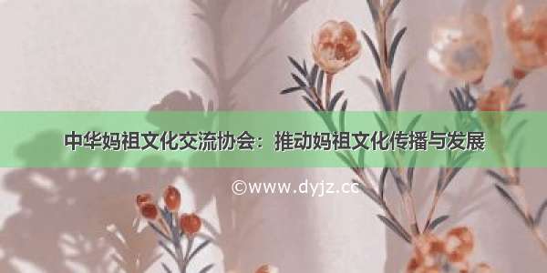 中华妈祖文化交流协会：推动妈祖文化传播与发展