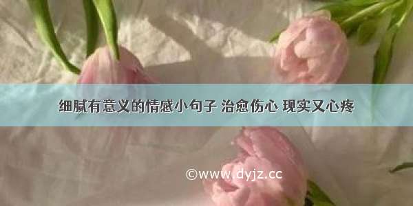 细腻有意义的情感小句子 治愈伤心 现实又心疼