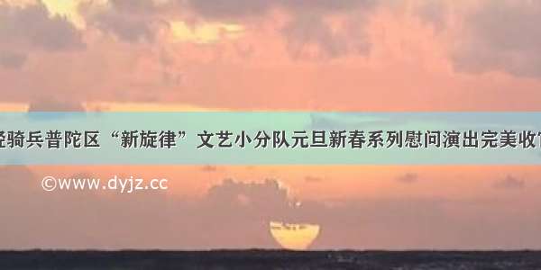 轻骑兵普陀区“新旋律”文艺小分队元旦新春系列慰问演出完美收官