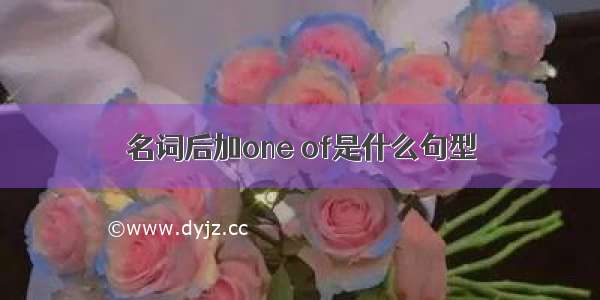 名词后加one of是什么句型