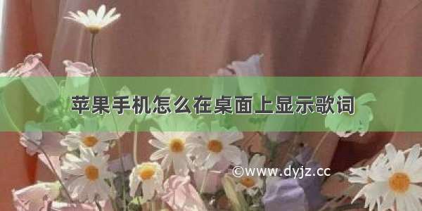 苹果手机怎么在桌面上显示歌词