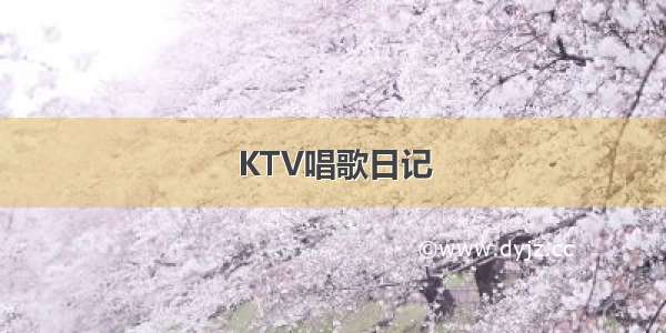 KTV唱歌日记