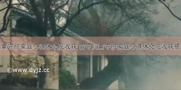 留守儿童守护家庭心得体会及收获 留守儿童守护家庭心得体会及收获感受(9篇)