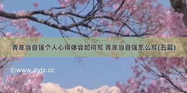 青年当自强个人心得体会如何写 青年当自强怎么写(五篇)