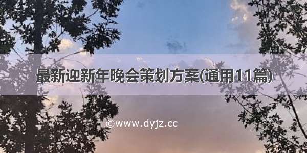 最新迎新年晚会策划方案(通用11篇)