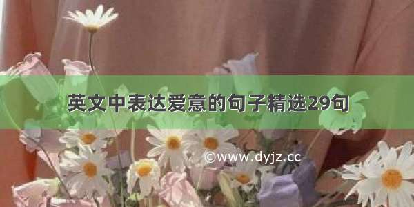 英文中表达爱意的句子精选29句