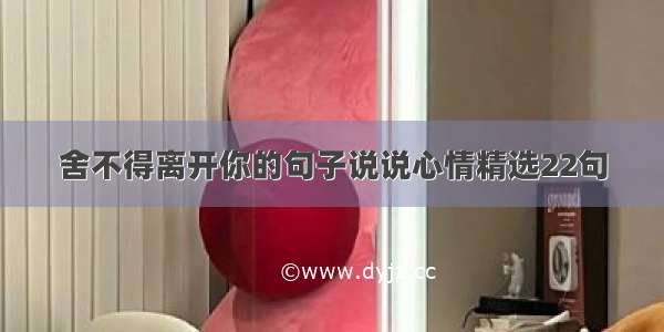 舍不得离开你的句子说说心情精选22句