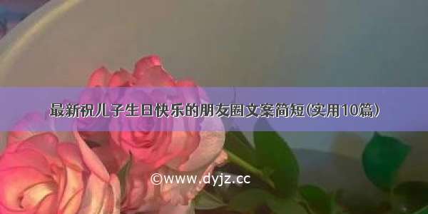 最新祝儿子生日快乐的朋友圈文案简短(实用10篇)