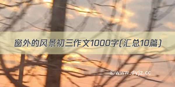 窗外的风景初三作文1000字(汇总10篇)