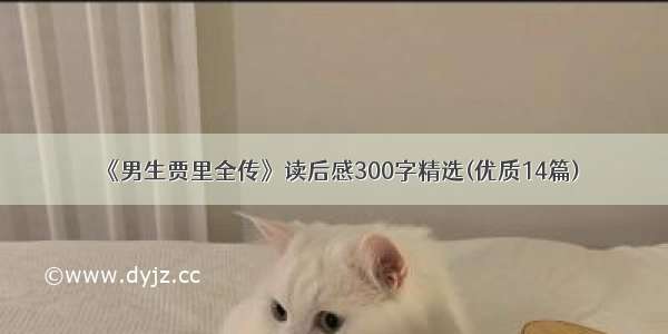 《男生贾里全传》读后感300字精选(优质14篇)