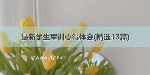 最新学生军训心得体会(精选13篇)