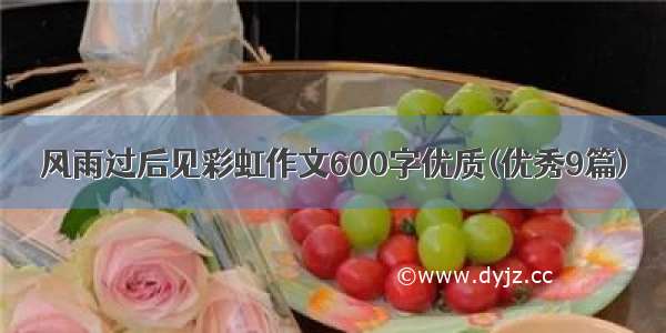 风雨过后见彩虹作文600字优质(优秀9篇)