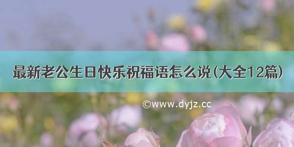 最新老公生日快乐祝福语怎么说(大全12篇)