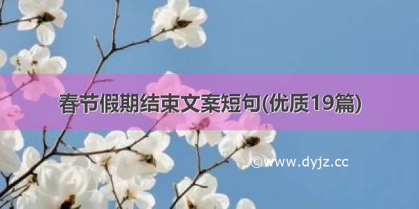 春节假期结束文案短句(优质19篇)