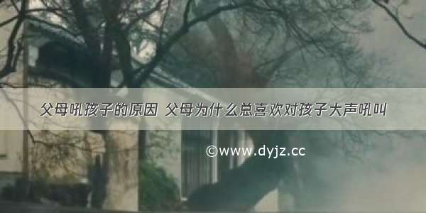 父母吼孩子的原因 父母为什么总喜欢对孩子大声吼叫