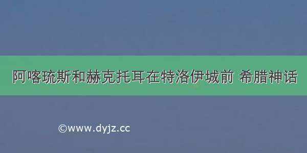 阿喀琉斯和赫克托耳在特洛伊城前 希腊神话