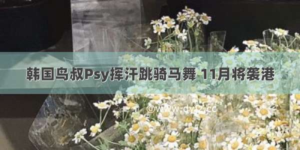 韩国鸟叔Psy挥汗跳骑马舞 11月将袭港