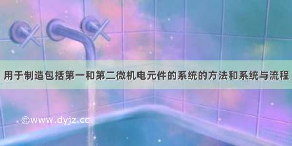 用于制造包括第一和第二微机电元件的系统的方法和系统与流程