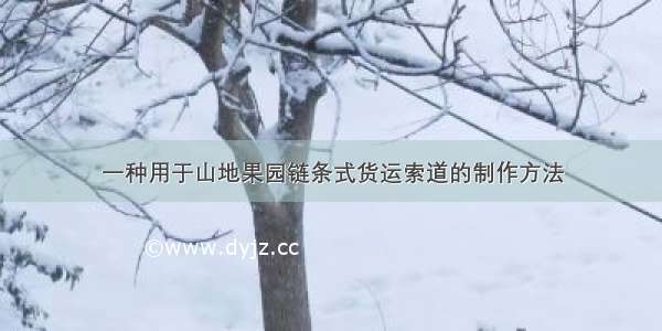 一种用于山地果园链条式货运索道的制作方法