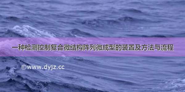 一种检测控制复合微结构阵列微成型的装置及方法与流程