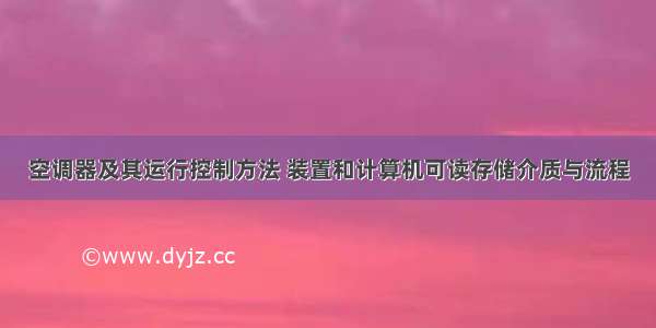 空调器及其运行控制方法 装置和计算机可读存储介质与流程