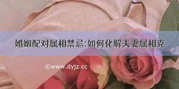 婚姻配对属相禁忌:如何化解夫妻属相克