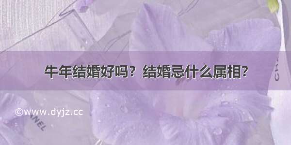 牛年结婚好吗？结婚忌什么属相？