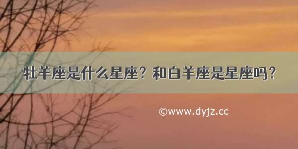 牡羊座是什么星座？和白羊座是星座吗？