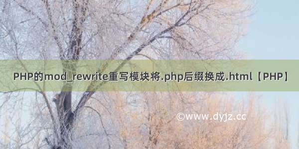 PHP的mod_rewrite重写模块将.php后缀换成.html【PHP】