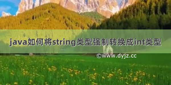 java如何将string类型强制转换成int类型