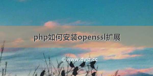 php如何安装openssl扩展