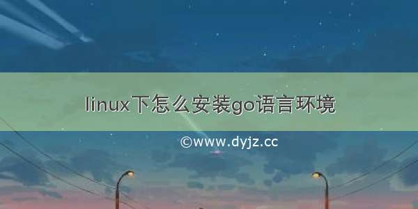 linux下怎么安装go语言环境