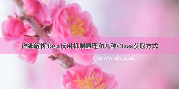 详细解析Java反射机制原理和几种Class获取方式