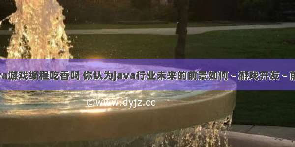 java游戏编程吃香吗 你认为java行业未来的前景如何 – 游戏开发 – 前端