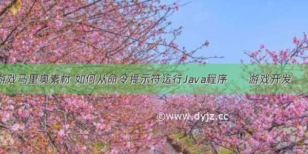 编程游戏马里奥素材 如何从命令提示符运行Java程序 – 游戏开发 – 前端