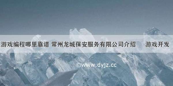 新北区游戏编程哪里靠谱 常州龙城保安服务有限公司介绍 – 游戏开发 – 前端