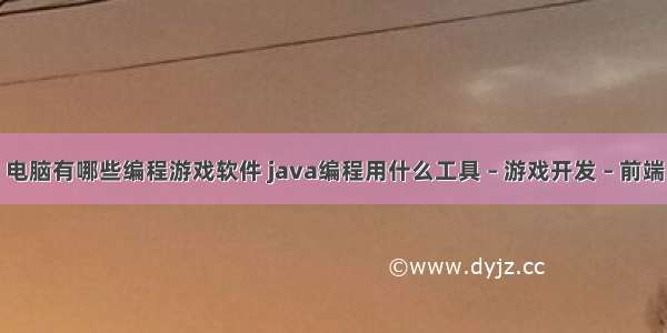 电脑有哪些编程游戏软件 java编程用什么工具 – 游戏开发 – 前端