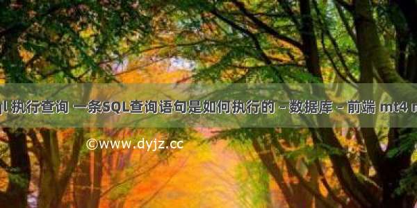 mysql 执行查询 一条SQL查询语句是如何执行的 – 数据库 – 前端 mt4 mysql