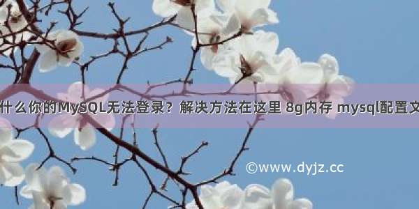 为什么你的MySQL无法登录？解决方法在这里 8g内存 mysql配置文件