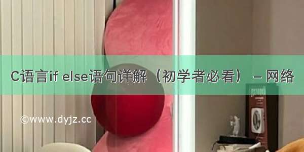 C语言if else语句详解（初学者必看） – 网络