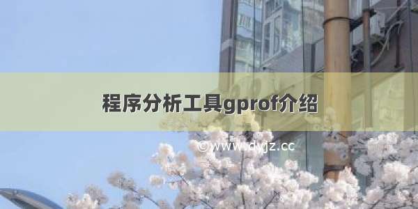 程序分析工具gprof介绍