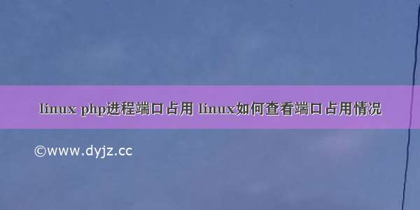linux php进程端口占用 linux如何查看端口占用情况