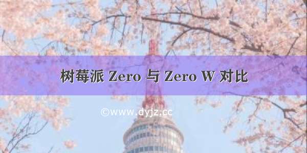 树莓派 Zero 与 Zero W 对比