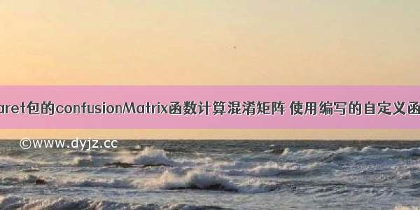 R语言使用caret包的confusionMatrix函数计算混淆矩阵 使用编写的自定义函数可视化混