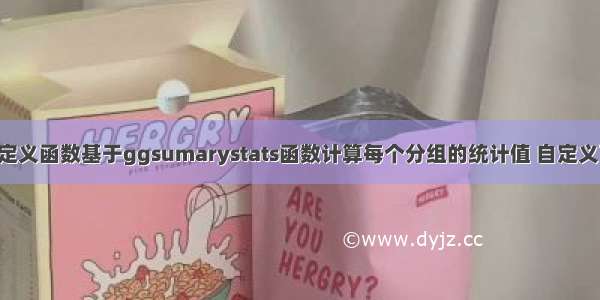 R语言编写自定义函数基于ggsumarystats函数计算每个分组的统计值 自定义可视化分组分