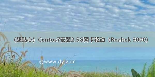 （超贴心）Centos7安装2.5G网卡驱动（Realtek 3000）