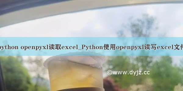 python openpyxl读取excel_Python使用openpyxl读写excel文件